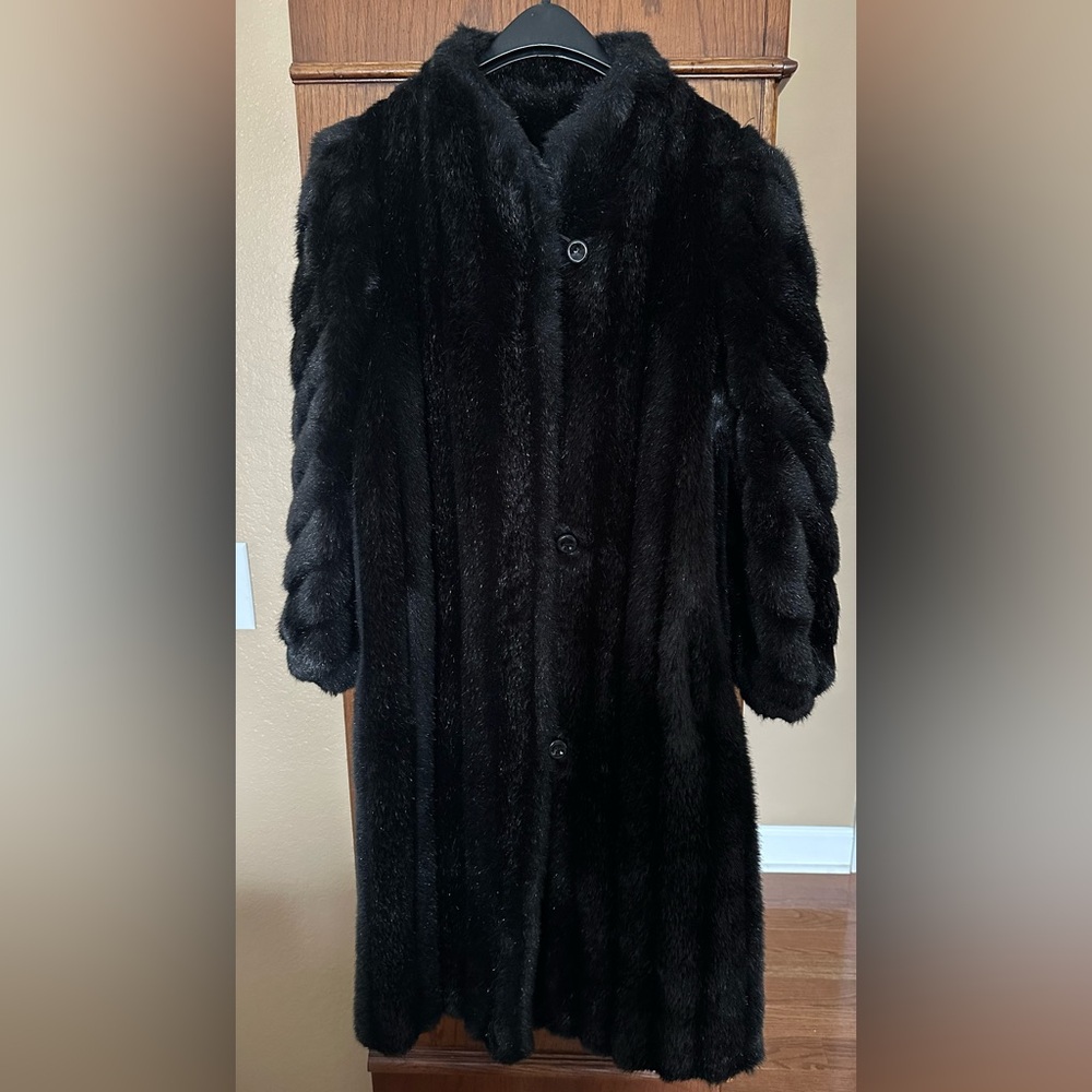 Jordache Black Faux Fur Coat